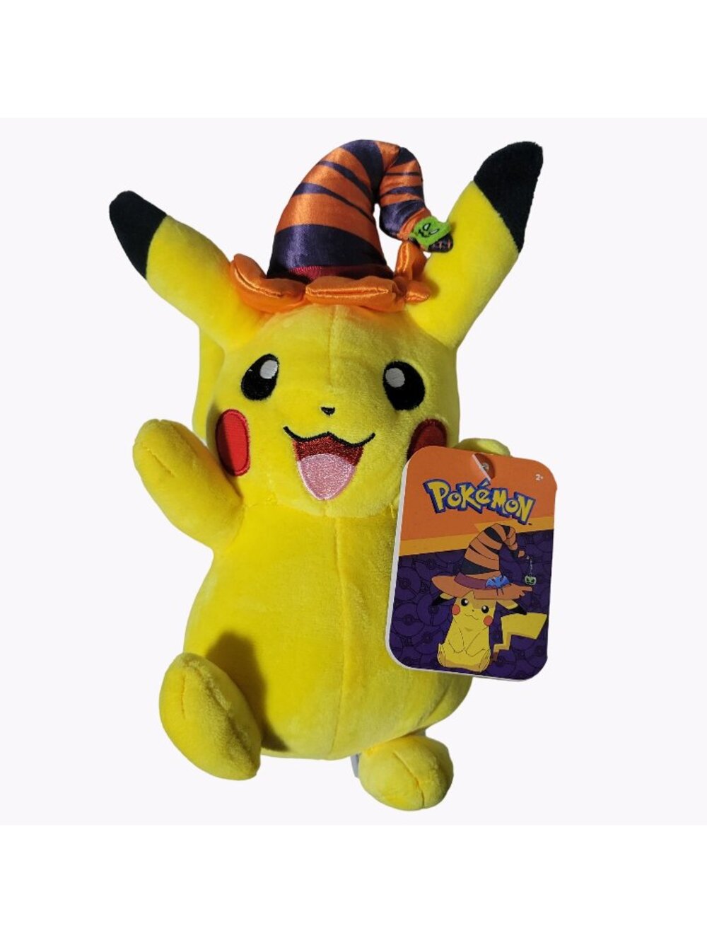 Pokemon Halloween Pikachu 10 inch Plush Witch Hat Seasonal Stuffed Animal Toy